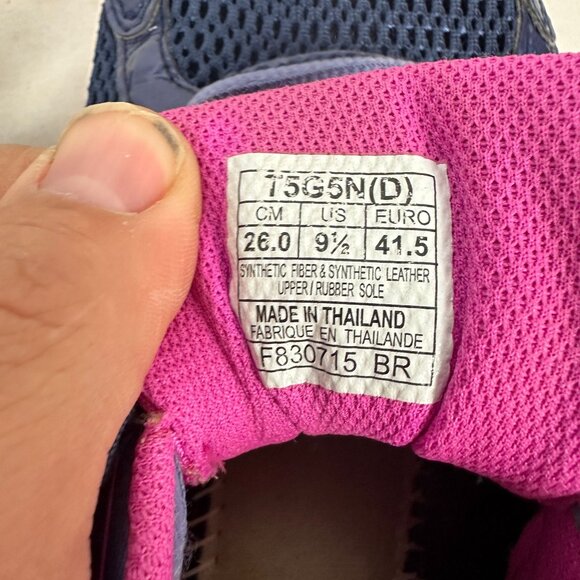 Asics Gel Contend 3 Womens Running Shoes Size 9.5 Navy/Pink Mesh & Synthetic - Picture 2 of 10